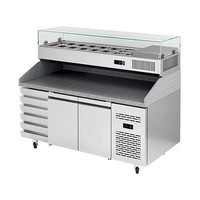 Présentoir pour salade, pizza, réfrigérateur en marbre, congélateur commercial, table de présentation sous le comptoir, réfrigérateur à salade, congélateur de présentation