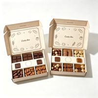 Boîte en carton ondulé personnalisée avec plateau de séparation, panier de confiserie pour cadeaux de chocolat, directement de l'usine