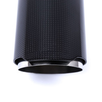 Embout d'échappement universel en acier inoxydable 304 brillant en fibre de carbone