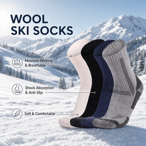 Calcetines Térmicos de <span class=keywords><strong>Lana</strong></span> <span class=keywords><strong>Merino</strong></span>, Tejidos, con Forro de Rizo Grueso, para Invierno, Senderismo, Esquí, Actividades al Aire Libre, para <span class=keywords><strong>Hombre</strong></span> y Mujer - Product Image 1