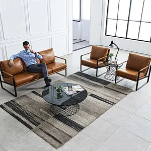 Современный стильный приемной мебель из натуральной кожи Генеральный директор boss 3 seater офисные столы