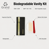 Kit d'accueil compostable pour hôtel : brosse à dents, peigne et ensemble de toilette à base de plantes pour les programmes de réduction du plastique