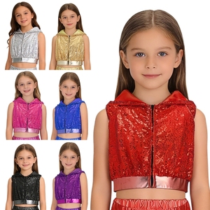 6-16 Kids Girls Custom <b>Dance</b> Wholesale Hip-Hop Jazz <b>Dance</b> Costume Hooded <b>Crop</b> <b>Top</b> Dancewear Performance <b>Dance</b> Classes Stage Show - Product Image 1