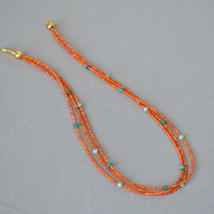 Nuevo y Moderno Collar Desmontable con Cuentas <span class=keywords><strong>de</strong></span> Circonio Translúcido Naranja, Diseño <span class=keywords><strong>de</strong></span> Nicho Estilo Chino, Serie Dunhuang, Cadena para Suéter - Product Image 2