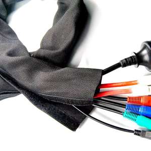 Hook and <strong>Loop</strong> <strong>4</strong> Inch Wide Cable Wrap Tape Carpet Wire Cord Hider Cover Organizer Home Office - Product Image 2