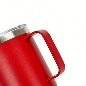 Tazas de Café de Acero Inoxidable de Doble Pared con Aislamiento de 12 oz, con Asa y Logotipo Personalizado - Product Image 2