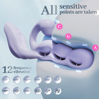 Vibromasseur Lapin, Vibromasseur Point G, Masseur Portable, Jouet Sexuel pour Adultes, Stimulation Poitrine Femme, Vibrato 12 Vitesses