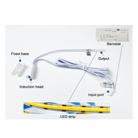 Interrupteur de capteur de porte IR blanc marche/arrêt DC12/24V, capteur de mouvement de porte, capteur IR, lumière LED pour armoire de chambre à coucher