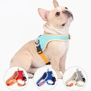 OEM/ODM Personal isiertes Haustier zubehör Weich gepolstertes Polyester-Druck muster Hundegeschirr-Set/Harnais pour chiens