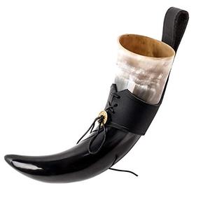 Authentic Polished Buffalo Horn Whiskey Mug with Eco-Friendly <b>Animal</b> Style Leather Strap <b>for</b> Beer <b>Lovers</b> at Wholesale Price - Product Image 6