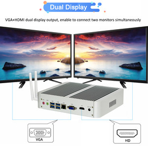 Mini ordinateur sans ventilateur EGLOBAL, processeur Intel Core <span class=keywords><strong>E2</strong></span>-i5-8250U, DDR3, SSD MSATA, Win10, VGA, HD, WiFi, Gigabit LAN, Linux, Mini PC - Product Image 2