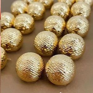Xinfly Classic Waterproof Pinecone 18K Yellow Gold Women Luxury Chunky Round Hoops <b>Ball</b> Huggie Earrings - Product Image 4