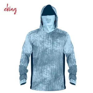Benutzer definierte Großhandel Sublimation Angeln Trikot UV-Schutz Turnier Langarm Männer Angeln Hoodie schnell trocknen Angeln Shirts