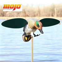 Décoy de chasse en plastique 3D MOJO Outdoors de qualité supérieure, alimenté par batterie, en forme de canard à ailes vertes, magnétique pour une utilisation facile