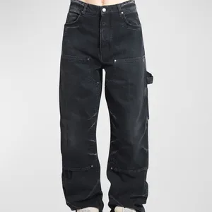 Jeans larghi di alta qualità multi tasca pantaloni in denim da uomo jeans personalizzati per pantaloni cargo