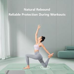 Tapete de Gimnasio Personalizado de TPE con Arco Simple, Antideslizante de Doble Cara, Alta Adherencia, Ecológico, para Fitness y Yoga, Venta al por Mayor, Fabricación OEM - Product Image 1