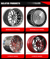 Rines de Aleación Forjados de 1 Pieza con Diseño Cóncavo Profundo en Colores Personalizados VLC, 17 18 19 20 21 22 23 24 Pulgadas, 5x114.3 5x112 5x120