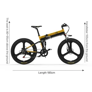 Bicicleta elétrica para adultos, bicicleta elétrica masculina 26 polegadas ebike 500w 36v dobrável