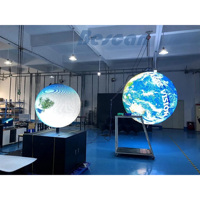 Bescan personalizado 2m de diámetro grande LED publicidad Video pared interior globo pantalla esfera LED pantalla para centros comerciales