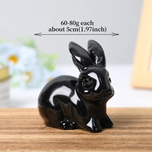 Hot Selling Crystal Healing Stone Dieren Carving Schattige Kristallen Konijn Figuren Voor Cadeau - Product Image 3