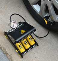 Compresseur d'air de pompe à pied-Gonfleur de pneu portable pour vélos/motos/voitures/balles universel
