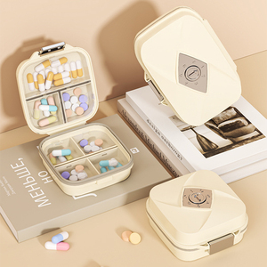 Nuevo Organizador de Pastillas Portátil de Viaje para <span class=keywords><strong>7</strong></span> Días, con Doble Capa y <span class=keywords><strong>7</strong></span> Compartimentos para Protección Contra la Humedad - Product Image 4