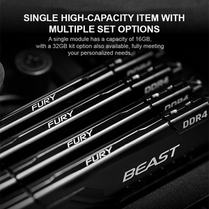 Venta al por Mayor de Fábrica, Memoria RAM FURY DDR4 Fruy Beast 3200/8G C16 16G C16 - Product Image 4