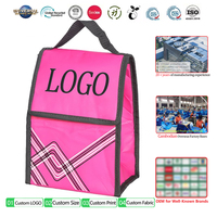 Sac isotherme RPET personnalisé pour le déjeuner, pliable, style rabattable, avec logo, pour aliments