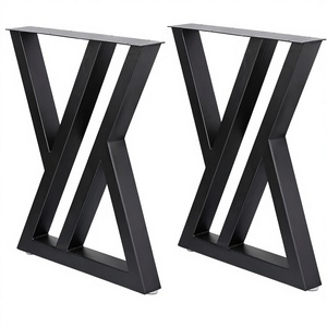 Pieds de table industriels modernes en métal, pieds de bureau, base en fonte, soudés, en <span class=keywords><strong>fer</strong></span> <span class=keywords><strong>forgé</strong></span>, pour table basse et banc - Product Image 1