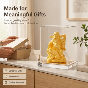 Statuette di Divinità Sacrali Moderne e Tradizionali in Oro Puro Sabbiato, Realizzate su Misura, in Metallo con Finitura Vellutata di Alta Qualità - Product Image 5