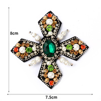 Patchs à paillettes de luxe Étoile de mer Appliques perlées Couture Tissu Perles Strass Papillon Chapeau App;ique