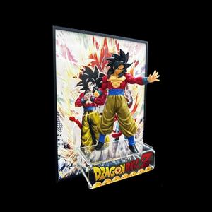 Figura de Anime enmarcada con Imagen Estereográfica 3D de Son Goku Super Saiyan 4 de DRAGON BALL, Pintura Creativa, Adorno de Pared para Escritorio - Product Image 3