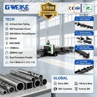 Machine de découpe laser à fibre pour tuyaux 12 mètres, 4 mandrins, alimentation automatique, Cypcut Hiwin 3 axes CNC, métal, IA, BMP, haute productivité