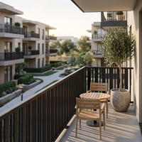 Panneau de clôture vertical moderne en alliage d'aluminium pour jardin extérieur, thermolaqué, anti-rouille, sur mesure, plusieurs tailles