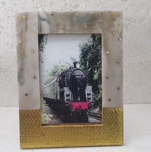 Grey Resin Brass Inlay Photo <b>Frame</b> - Product Image 5