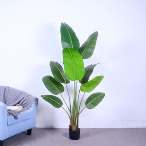 Nhân Tạo Màu Xanh Lá Cây Nhà Máy <span class=keywords><strong>Palm</strong></span> Chậu Bionic Màu Xanh Lá Cây Du Lịch Cây Chuối Cho Văn Phòng Nhà Khách Sạn Trường Phòng Khách - Product Image 3