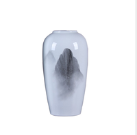 Chine Art Déco Creamic Grand Vase Transparent Glaçure Vase À Fleurs Décoratif De Table pour La Maison ou Le Bureau