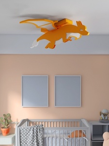 Lampe de plafond créative JYL Charizard pour chambre d'enfant - Luminaire protecteur des yeux - Lampe à thème <span class=keywords><strong>dinosaure</strong></span> exclusive pour chambre de garçon - Product Image 2