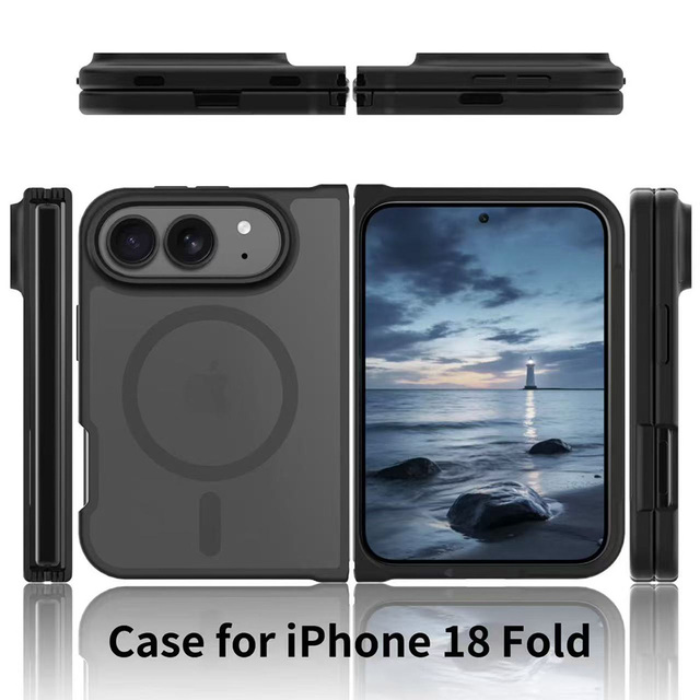 Plain Simple Design Foldable Case for iPhone 18 Fold Flexible Shockproof Mobile Phone Cover Case Wholesale