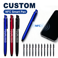 Stylo à bille multifonctionnel avec logo personnalisé gravé au laser, cadeau promotionnel, vente en gros, stylo NFC en plastique pour le bureau et l'école