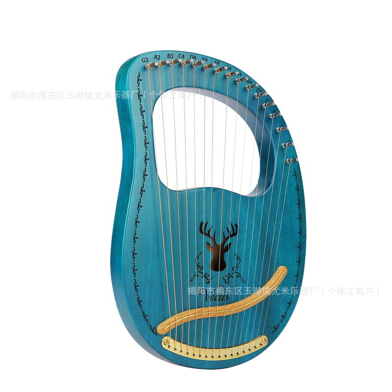 Caja de 16 cuerdas tipo caja - reno - azul pulido