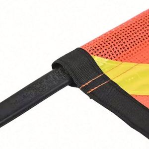 ธงจราจรสะท้อนแสงแบบตาข่ายกันรอยยับสีส้มราคาส่ง ขนาดสั่งทำได้ พร้อมตะขอสำหรับใช้กับรถบรรทุก - Product Image 5