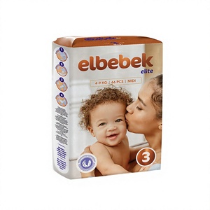 Couches-culottes Elbebek Elite pour bébé, taille 3 Midi, 4-9 kg, 66 pièces, protection anti-fuites, surface sèche, 4 couches, douces, respirantes, insert 100% coton - Product Image 1