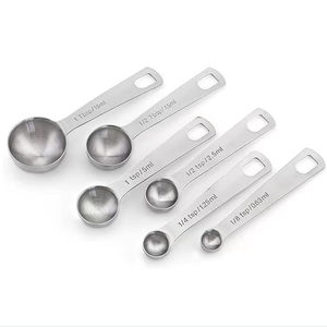 Cuchara pequeñ<span class=keywords><strong>a</strong></span> de café, cucharas medidoras de acero inoxidable de alta resistencia, juego de <span class=keywords><strong>tazas</strong></span> medidoras y cucharas, juego de <span class=keywords><strong>6</strong></span> - Product Image 2