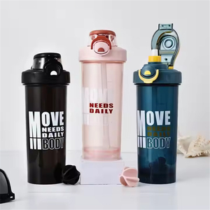 <strong>Wholesale</strong> Pink 800ML BPA Free Custom Logo Plastic Gym Fitness Workout Straw Protein <strong>Shaker</strong> Bottle With Plastic Mix <strong>Ball</strong> - Product Image 1