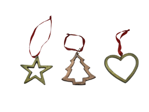 BLACK and GOLD <b>WIRE</b> HEAR METAL WITH BELL HOT SELLING CHRISTMAS DECORATION HANGING ORNAMENT - Product Image 5