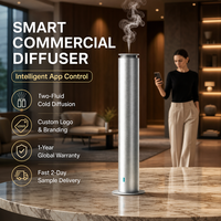 Diffuseur d'arômes électrique de table en aluminium, machine d'aromathérapie à air froid à deux fluides, éclairage LED, grande capacité pour usage commercial
