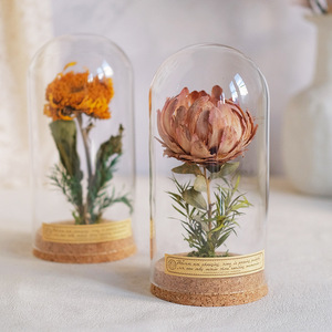 Cubierta de cristal de girasol Retro hecha a mano, decoración de estantería de micropaisaje, espécimen de planta conservada creativa, Idea de regalo de cumpleaños - Product Image 2