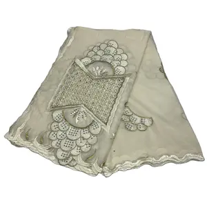 SE-507中国工厂穆斯林刺绣水钻围巾女头巾棉非洲大蕾丝围巾