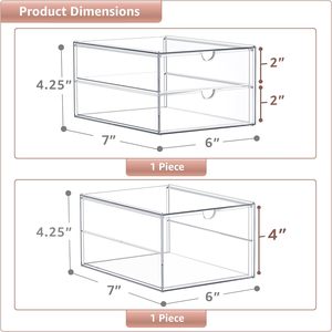 Organizador de maquillaje moderno ecológico <span class=keywords><strong>Sorbus</strong></span> con 6 cajones acrílicos soporte de exhibición de almacenamiento de cosméticos - Product Image 4